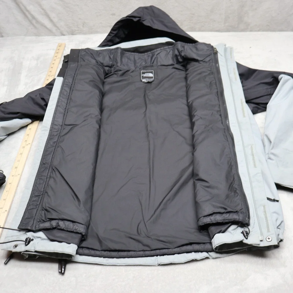 North Face Jacket Mens Large Grey Insulated Waterproof Removable Liner 3in1